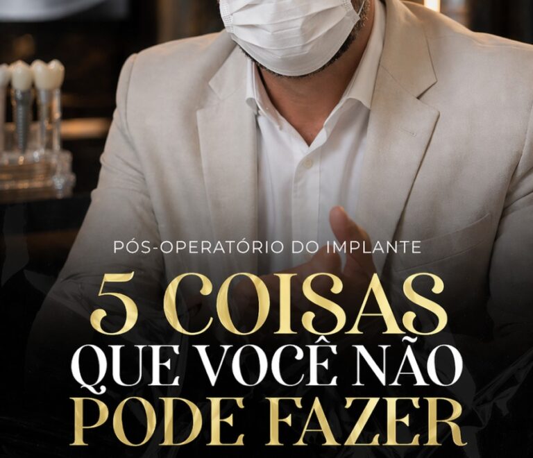 Pós-operatório do implante dentário: 5 coisas que você não pode fazer após a cirurgia 🦷⚠️